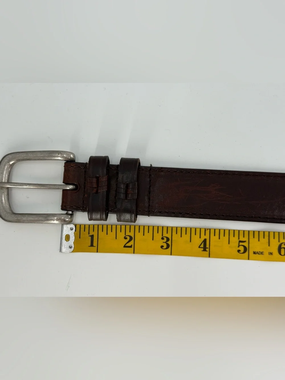 Dark‎ Brown Leather Men’s Belt 36